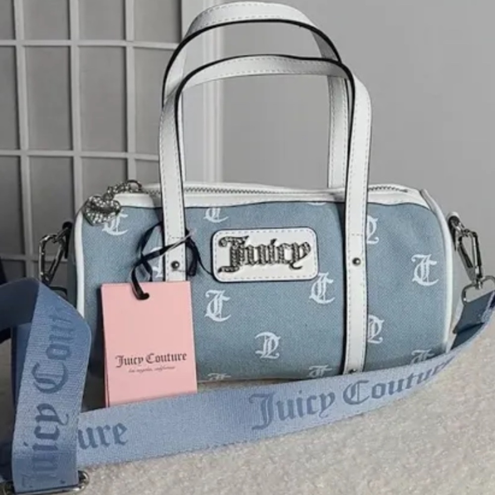 NEW DENIUM BARREL JUICY COUTURE BAG